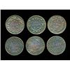 Image 2 : SWEDEN EMERGENCY MONEY 1718-1719 A Lot of 6 Copper Dalers VG-VF