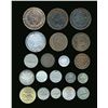 Image 2 : URUGUAY 1840-1853 A 20 Coin Lot of Mixed Values 22.6 grams of Silver Coin