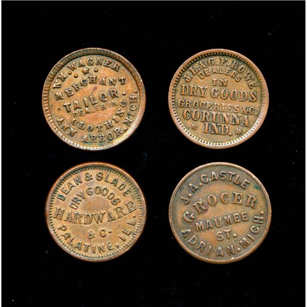 US STORE CARDS IL-MI 4 Pieces