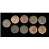 Image 2 : Vatican - 5c Bronze Complete Series 9 Pieces 1929 - 1937 EF - UNC See Description