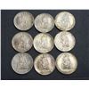 Image 1 : Vatican - Complete Set Silver 10 Lire 1929 - 1937 9 Coins Including 1933/34 Double date