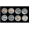 Image 1 : Vatican - Set of Silver 5 Lire 1939 - 1946 UNC. 8 Coins : 2 Common, 2 Rare, 4 Very Rare