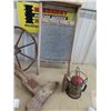 Image 3 : 2 Steel Wheels 16" RD, Washboard, Harness Vice & Delta Lantern