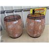 Image 1 : Metal Decorative Planters 19"H 12" Rd