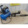 Image 1 : Air Compressor & Electric Chainsaw