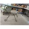 Image 2 : Wrought Iron & Glass Stand 28"H 48"W 16"D