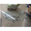 Image 3 : Wrought Iron & Glass Stand 28"H 48"W 16"D