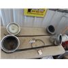 Image 1 : 2 Sets Vintage Auto Headlights & Bar