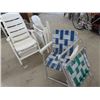 Image 2 : 4 Patio Chairs - 2 Styles, & 2 Lawn Chairs