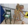 Image 3 : Folk Art Puppet, 2 Wood Bowling Pin, 40's Hedrick Doll w Hair Porc Doll, Wpg Blue Bomber Cards, Part