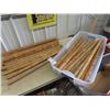 Image 1 : Approx 24 Matching Wood Spingles- 36" L & 1.5"Rd