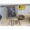 Image 1 : Framed Blues Band- Billie Holiday, Brass Pot, & Old Wrenches - Some Are Ford