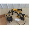 Image 1 : De Walt 20V Cordless Set - Impact, Drill, Grinder Chargers, & 2 Batteries