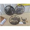 Image 1 : Metal Displays 15" Rd, FIsh, Elk & Deer