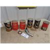 Image 1 : 6 Oil Quart Cans - ESSO, COOP, & Oil Squirt Can