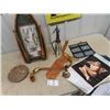 Image 1 : Shadow Box Fishing Display, Metal Violinist Ornament, Leather Arrow Pouch, Taylor Clothing Co Calend