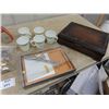 Image 2 : Visionwear, Pyrex Cups, Cheese Cutter & Flatware & Chest