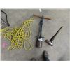 Image 2 : 6 Stairway or Fence Spindles, Sledge Hammer Rope & Yard Tool