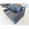 Image 2 : Leather Black Loveseat