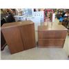 Image 1 : 2 Door Oak Filing Cabinet w Hutch, Beside Each other in Picture But is a Top & Bottom