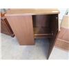 Image 3 : 2 Door Oak Filing Cabinet w Hutch, Beside Each other in Picture But is a Top & Bottom