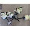 Image 3 : 2 Light Up Yard Snowman- 31"T & 5 Smaller Light Up Ones