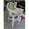 Image 3 : Painted Wooden High Chair & Wooden Toddlers Chair