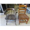 Image 1 : Oak Office Chair & Captain Wood Chair