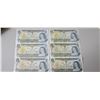 Image 1 : SIX CANADIAN 1 DOLLAR NOTES 1973
