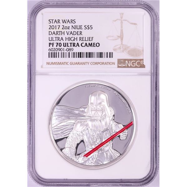 2017 Proof Niue $5 Darth Vader 2oz Silver Coin NGC PF70 Ultra Cameo