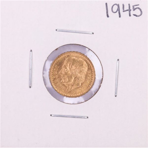 1945 Mexico Dos Y Medio Pesos Gold Coin