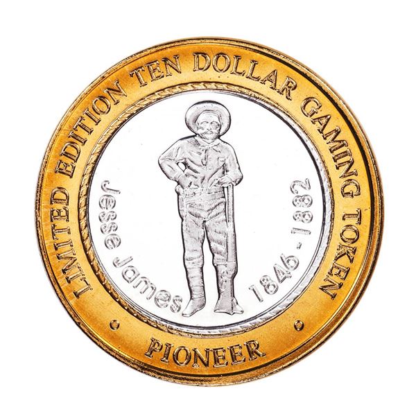 .999 Fine Silver Pioneer Laughlin, NV $10 Limited Edition Gaming Token