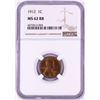 Image 1 : 1912 Lincoln Wheat Cent Coin NGC MS62RB