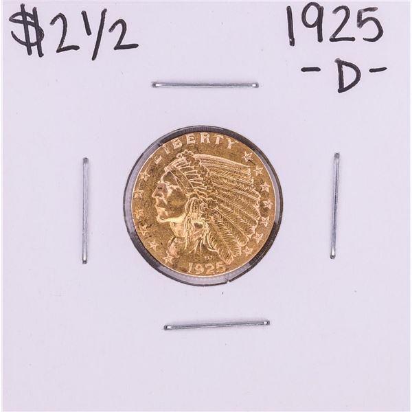 1925-D $2 1/2 Indian Head Quarter Eagle Gold Coin