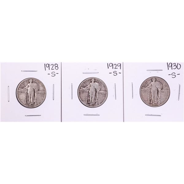 Lot of 1928-S to 1930-S Standing Liberty Quarter Coins
