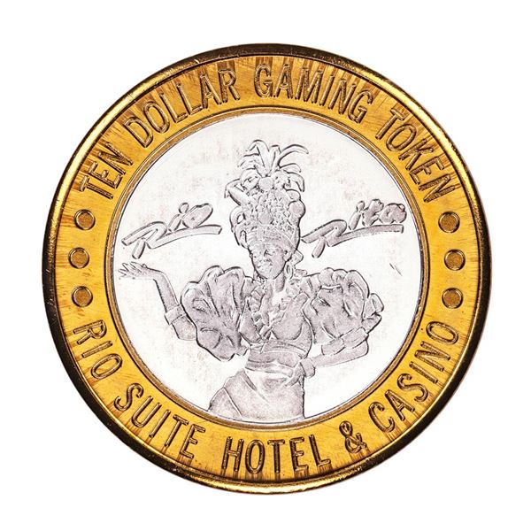.999 Silver Rio Suite Hotel Las Vegas $10 Casino Limited Edition Gaming Token