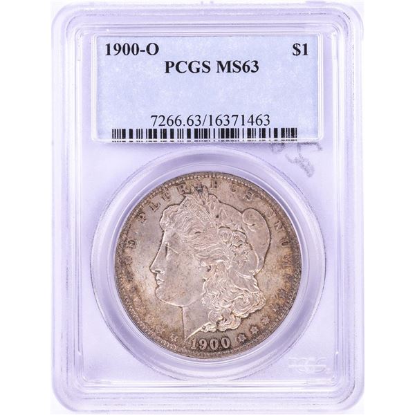 1900-O $1 Morgan Silver Dollar Coin PCGS MS63 Nice Toning