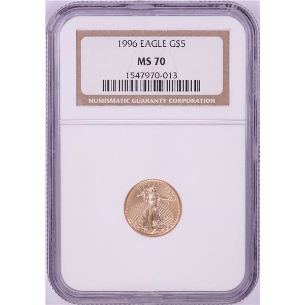 1996 $5 American Gold Eagle Coin NGC MS70