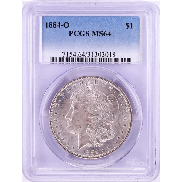 1884-O $1 Morgan Silver Dollar Coin PCGS MS64 Nice Toning