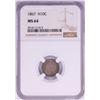 Image 1 : 1867 Seated Liberty Half Dime Coin NGC MS64