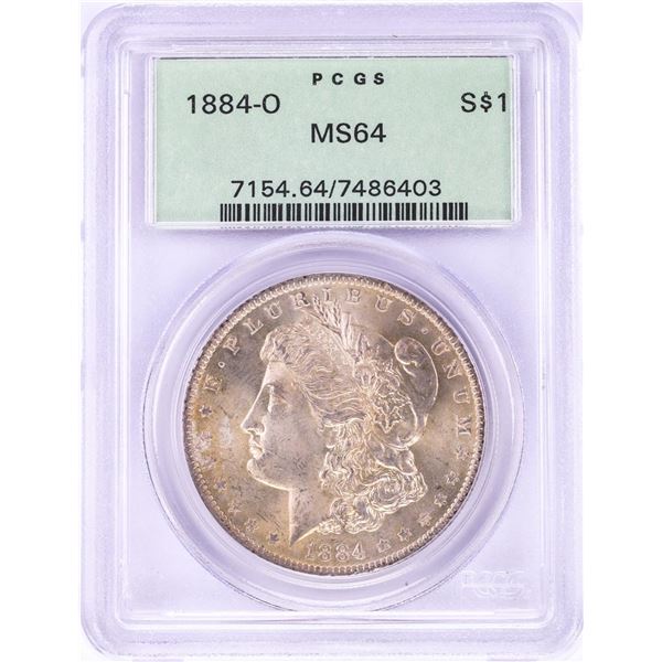 1884-O $1 Morgan Silver Dollar Coin PCGS MS64 Old Green Holder