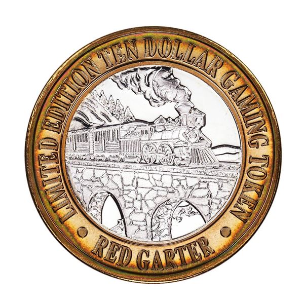 .999 Fine Silver Red Garter Wendover, Nevada $10 Limited Edition Gaming Token