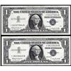 Image 1 : Lot of (2) 1957B $1 Silver Certificate Star Notes