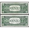 Image 2 : Lot of (2) 1957B $1 Silver Certificate Star Notes