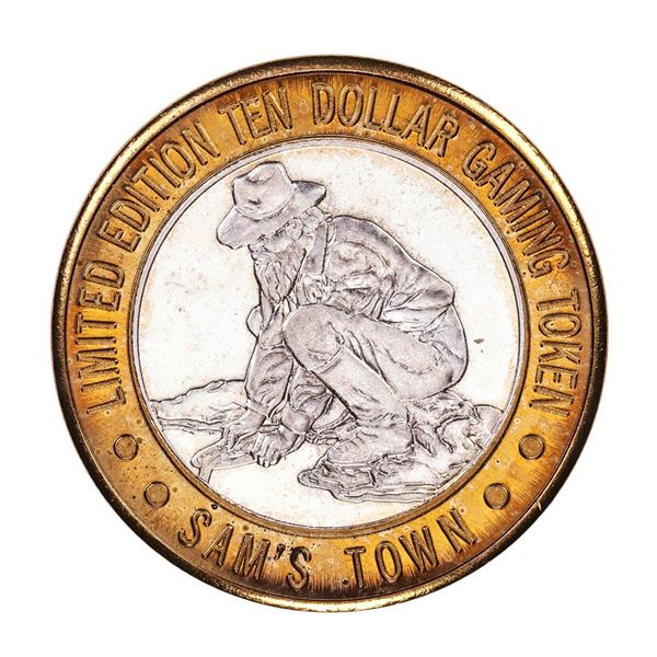 .999 Silver Sam's Town Las Vegas $10 Limited Edition Casino Gaming Token