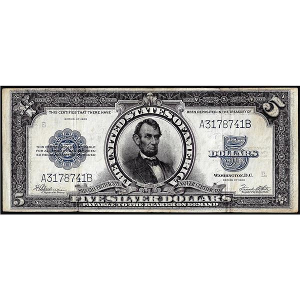 1923 $5 Porthole Silver Certificate Note