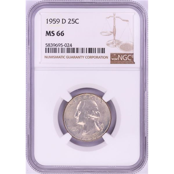 1959-D Washington Quarter Coin NGC MS66