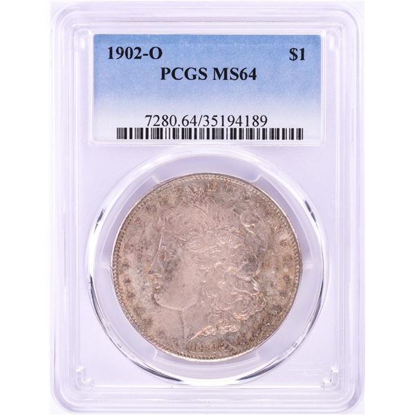 1902-O $1 Morgan Silver Dollar Coin PCGS MS64 Nice Toning