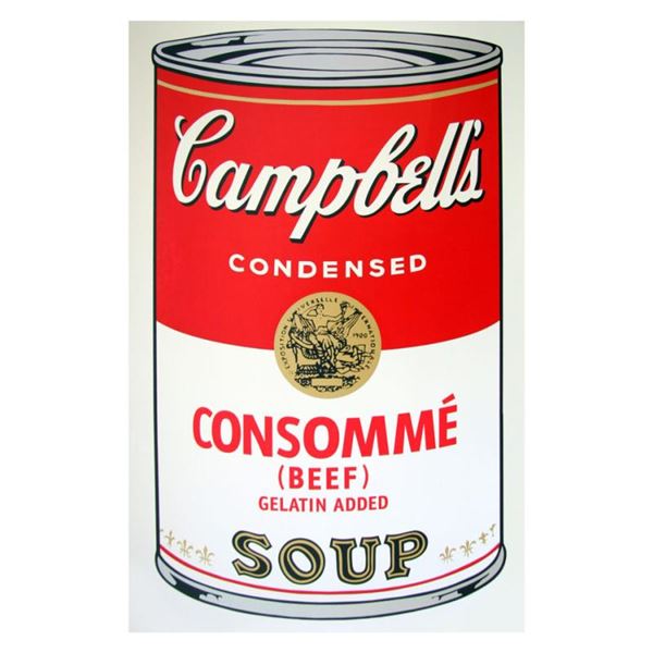 Andy Warhol "Soup Can 11.52 (Consomme)" Silkscreen