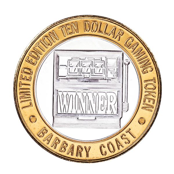 .999 Silver Barbary Coast Las Vegas, Nevada $10 Limited Edition Gaming Token